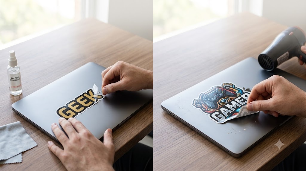 Adesivos para Notebook e Eletrônicos: Como Aplicar e Remover Sem Prejudicar