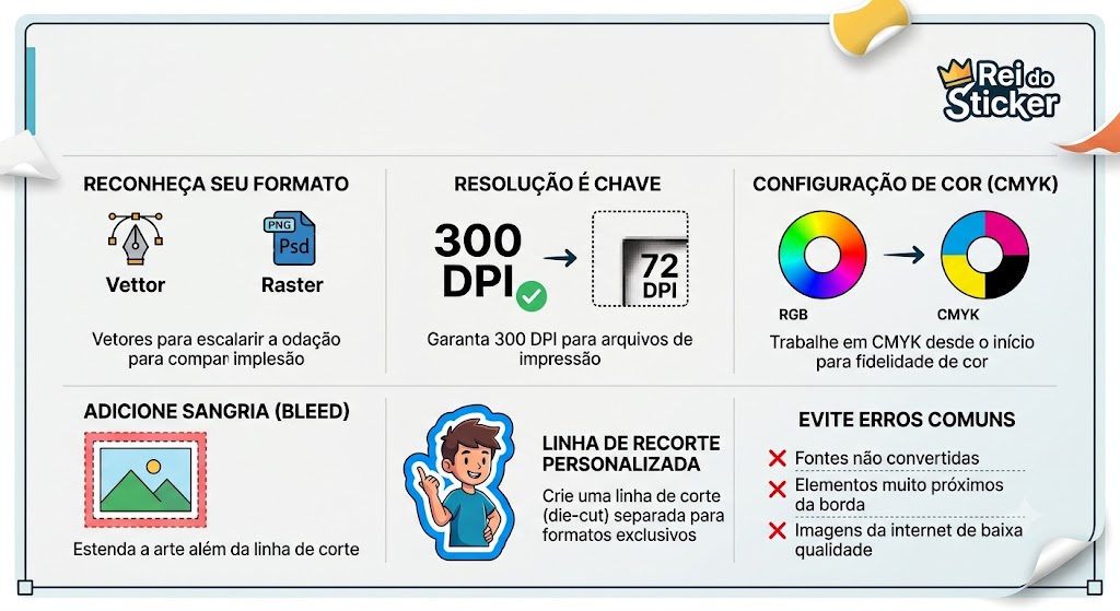 Como Transformar Sua Arte em Adesivo: Guia Completo para Preparar Arquivos para Impressão