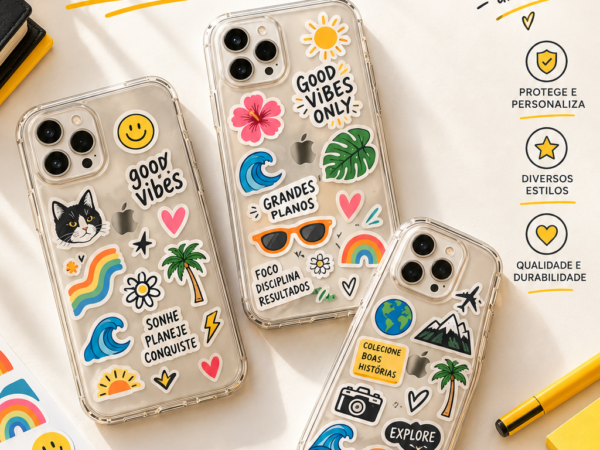 Stickers para Capinhas Transparentes: Ideias Criativas para Mudar o Visual do Celular